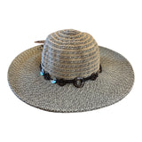 SCALA Womens Elegant Wide-Brimmed Sun Hat Black Brown Beige Beach or Dressy