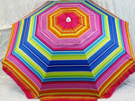 6' Beach Umbrella Cozumel Stripe with Sling Pack from Baja Beach