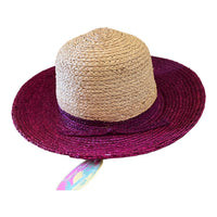 Tropical Trends Womens Wide-Brimmed Straw Beach Sun Hat