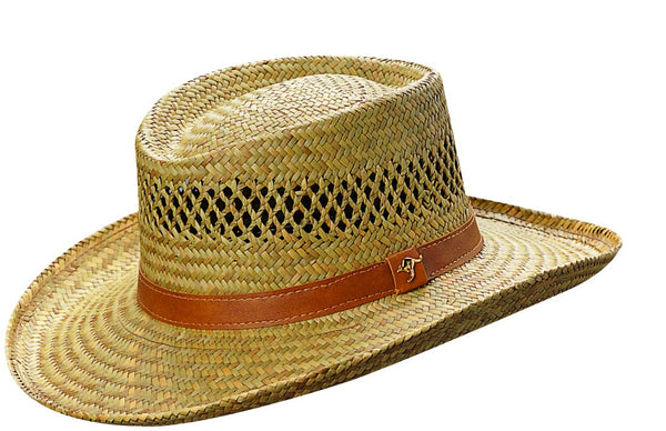 Dorfman Pacific Men's Gambler Rush Straw Beach Sun Hat