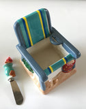 Boston Warehouse Beach Chair Dip Bowl & Spreader Set - Beach Decor