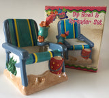 Boston Warehouse Beach Chair Dip Bowl & Spreader Set - Beach Decor