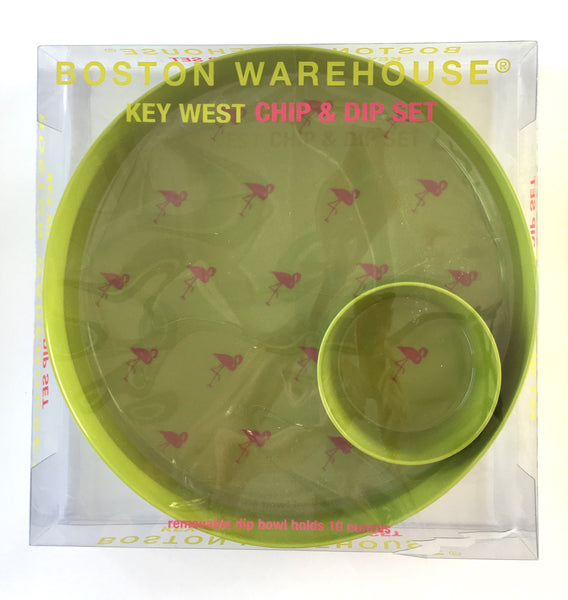 Flamingo Chip and Dip set from Boston Warehouse
