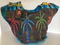 Sun n' Sand Palm Trees Beach Bag by Farida Zaman Medium