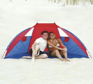 Wet Products Sun and Wind Protection Portable Beach Cabana with Window Vents